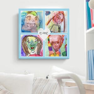 Create collage canvas prints of kids art