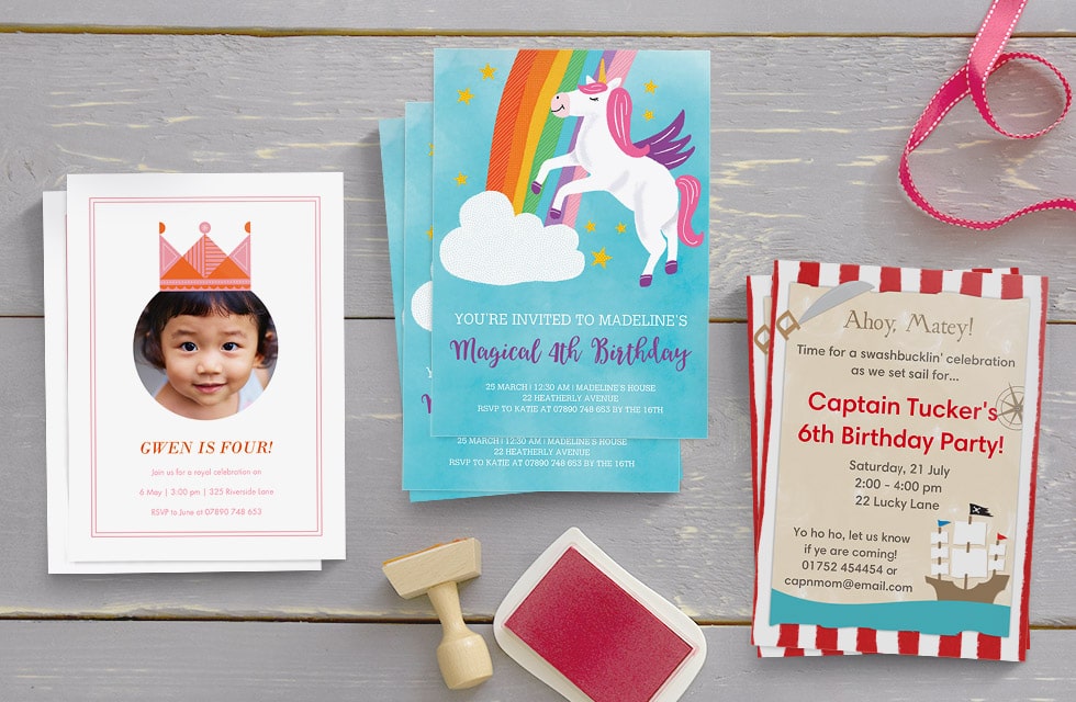 Fun Personalised Party Invitations for Kids