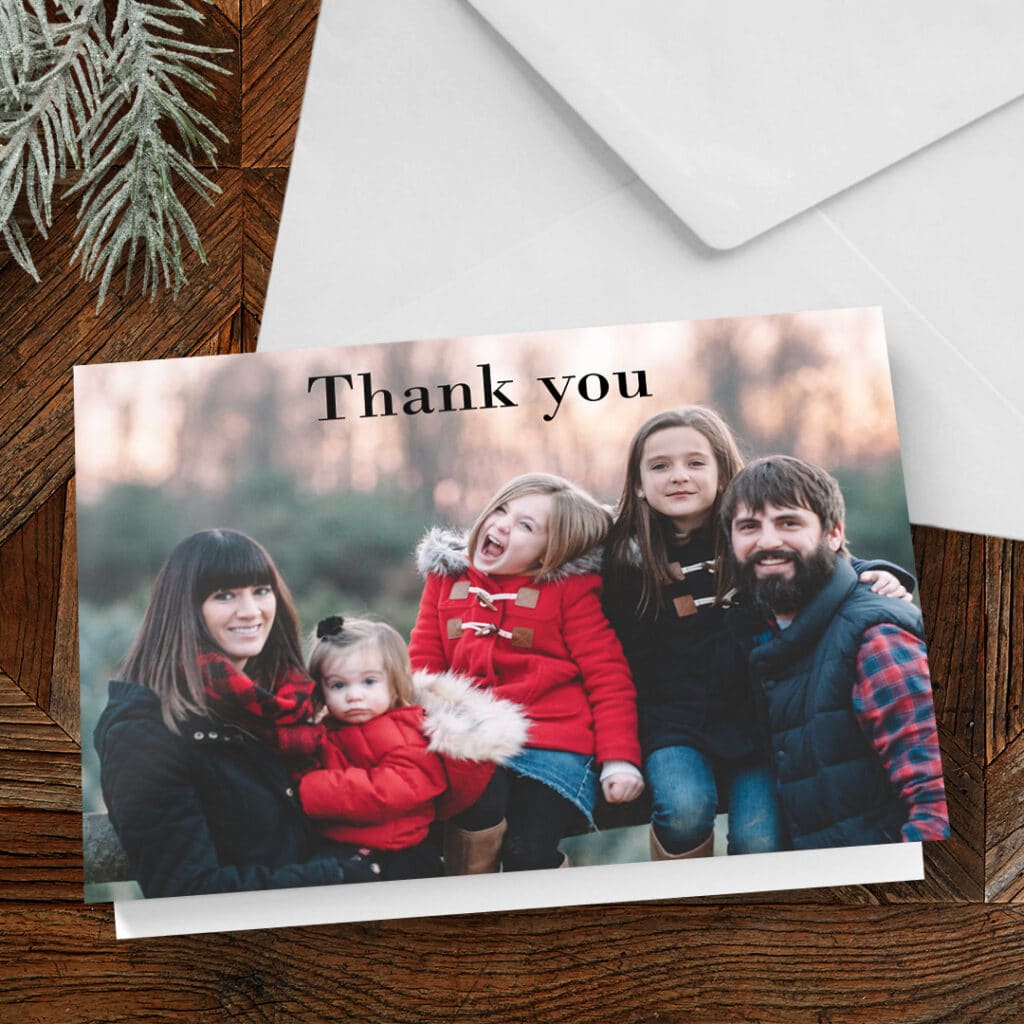 Sign off 2018 with Personalised Thank You Cards