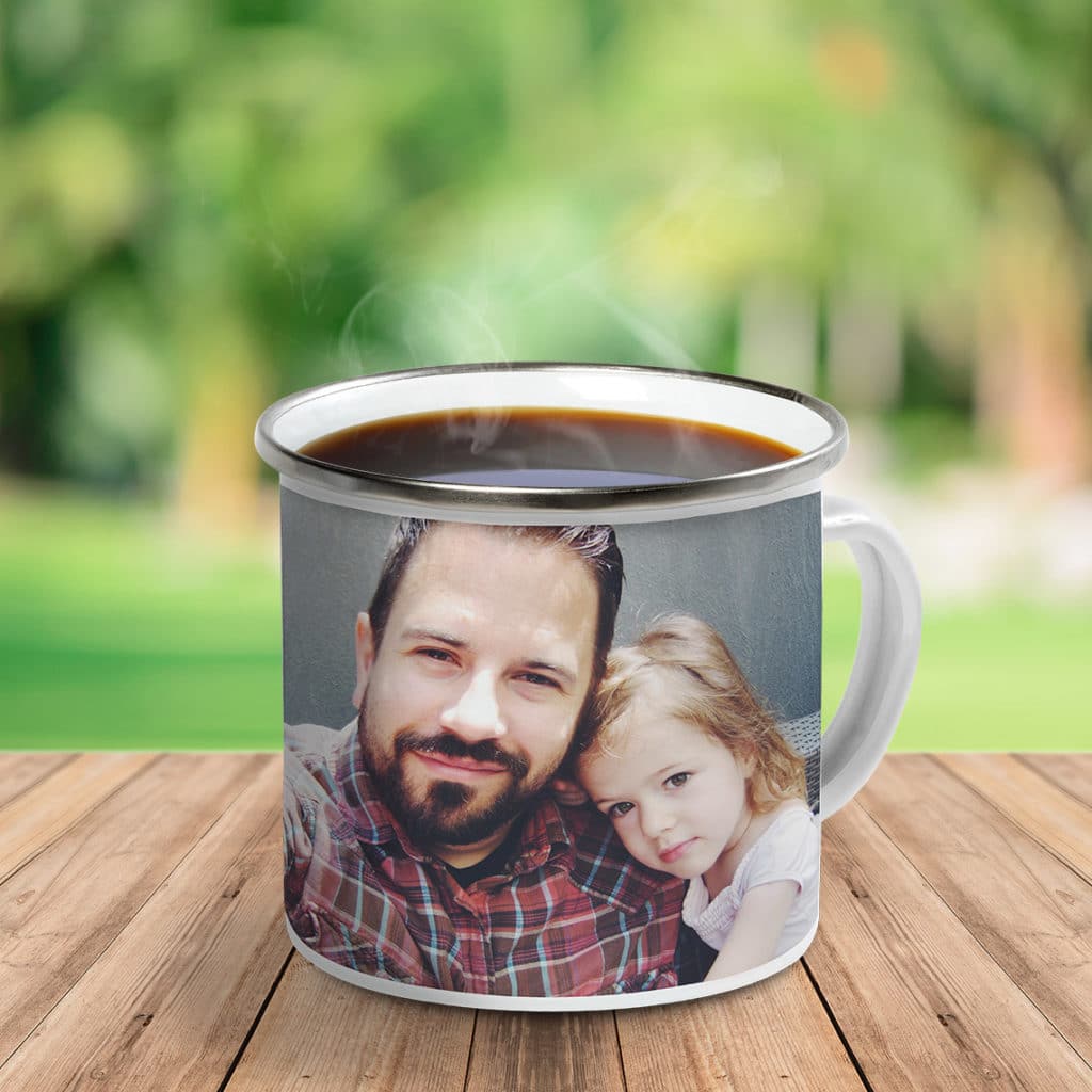 Create a unique photo camping mug