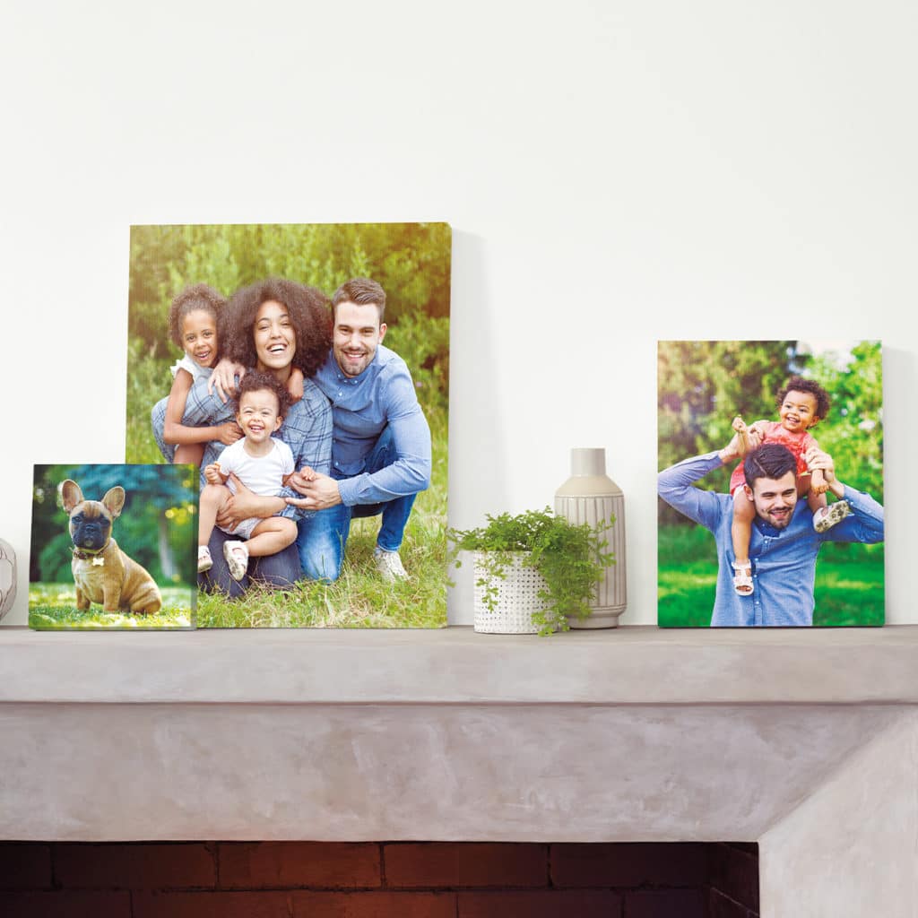 Photo canvas prints are available in a range of sizes and formats