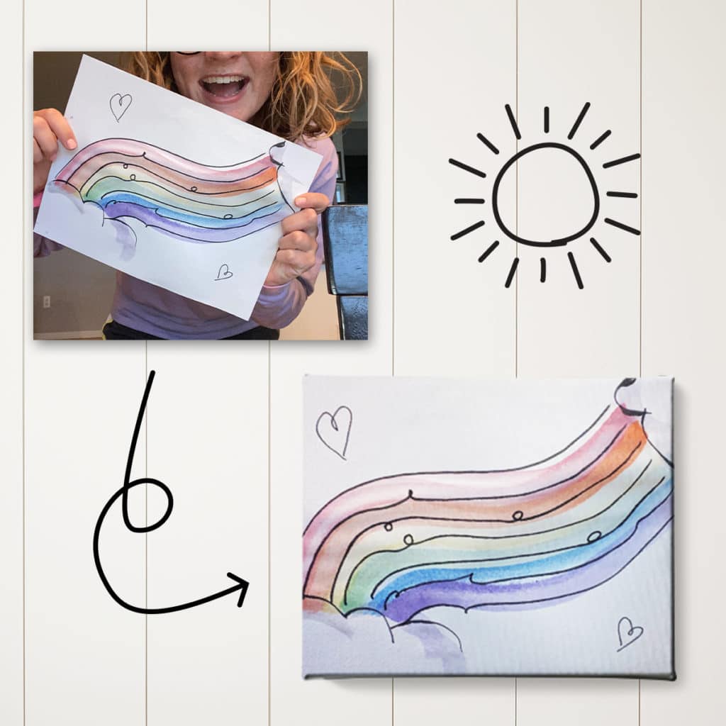 Create rainbow wall art when you uplad kids rainbow art photos to Snapfish