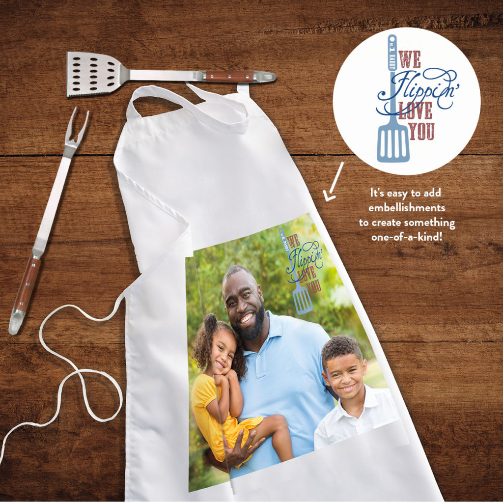 Create a custom photo apron for Father's Day 