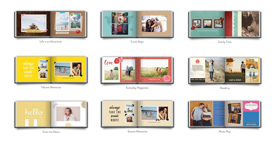 Snapfish photo book templates make it easy to create scrap books