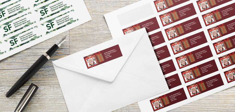 Add personality to your letters and packages with digitally printed customised return address labels