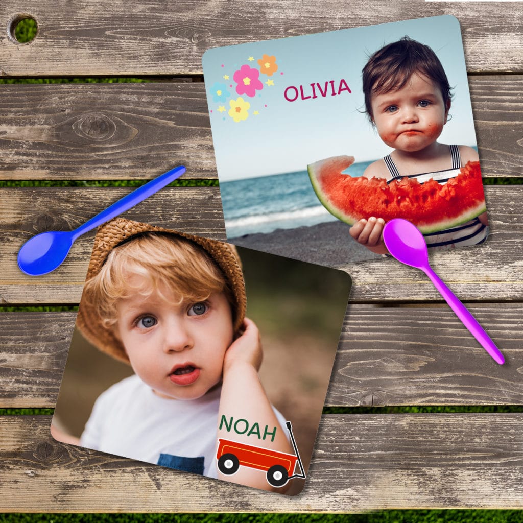 Stop the mealtime squabbles. Place the children next to their custom placemats