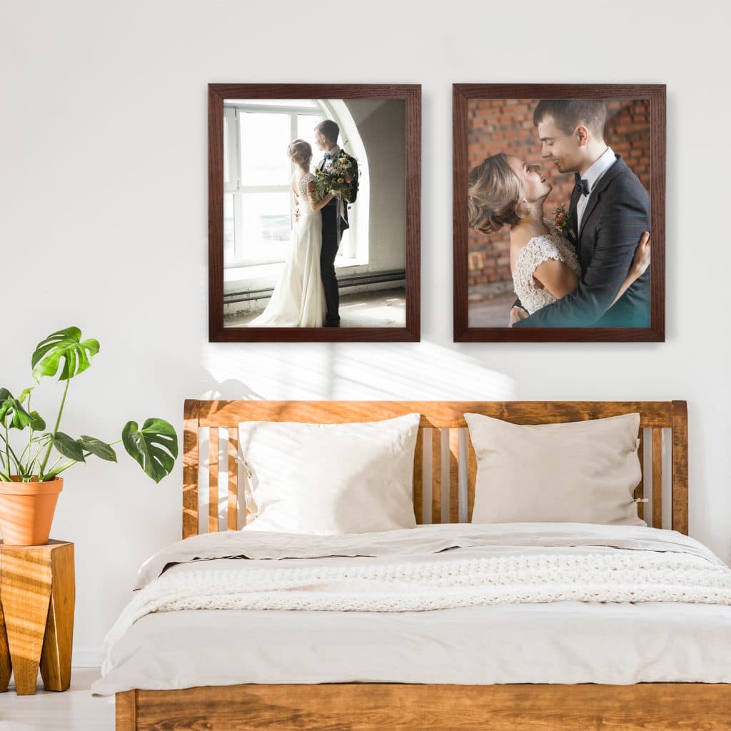Our framed photo prints for your wall come ready-framed.
