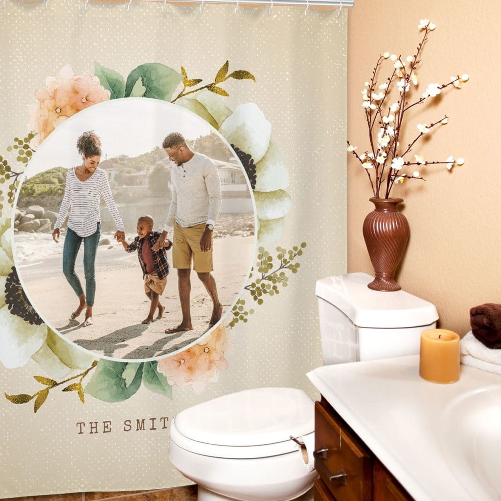 Beat bath-time blues with personalized shower curtains.