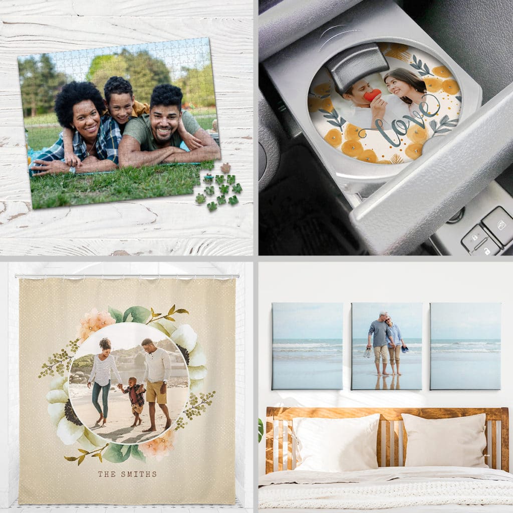Custom jigsaw puzzles, car coasters, personalized shower curtains and split canvas prints are some of the most recent Snapfish product launches.