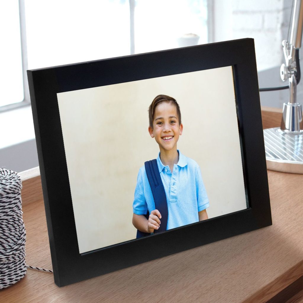 print their first day at school picture as a framed photo print for the desk or table