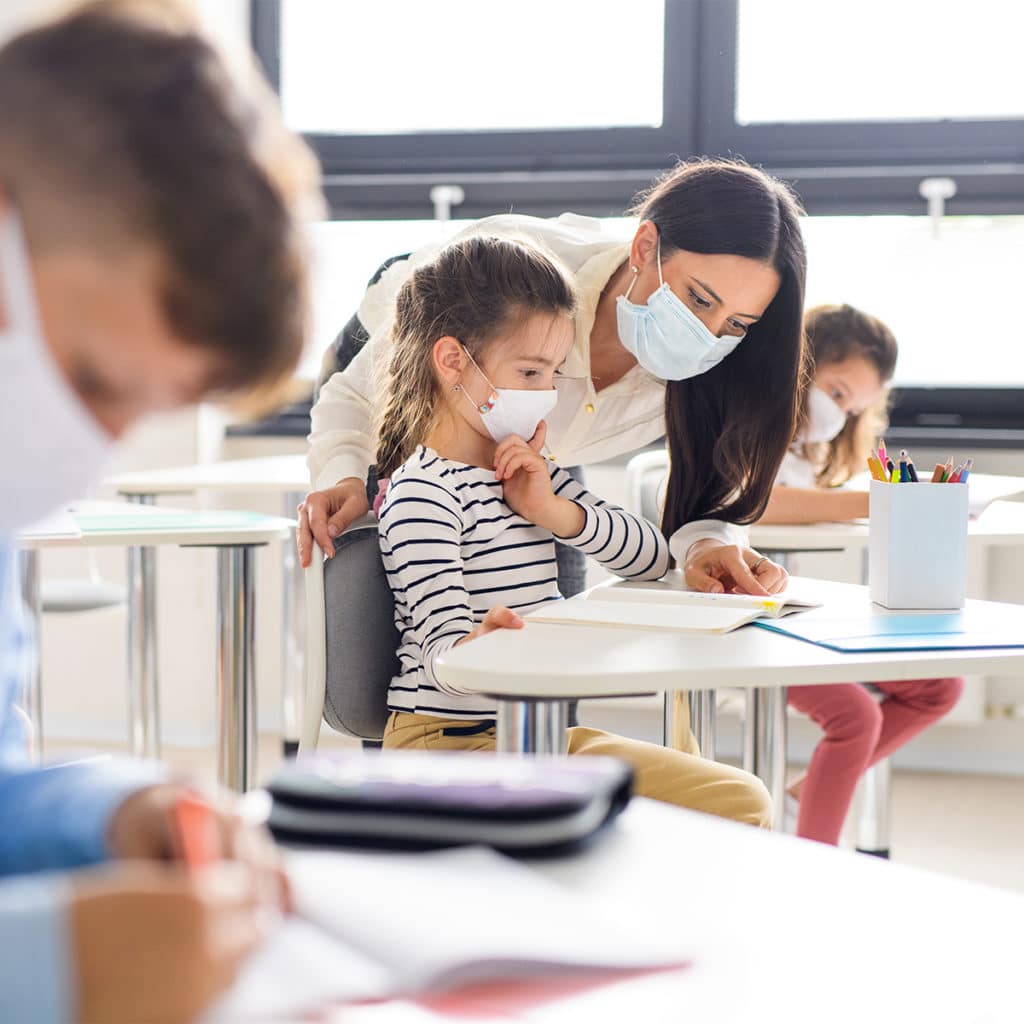Create custom face masks to help protect your child from COVID-19 infections at school.