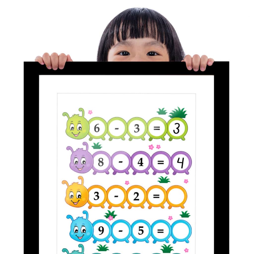 Create DIY dry erase framed posters - personalised for easy home schooling needs