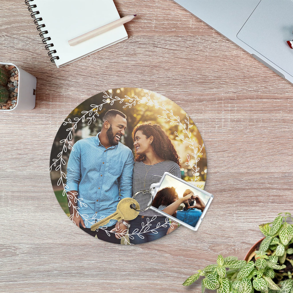 Custom photo trivets for heat + water protection for tables.