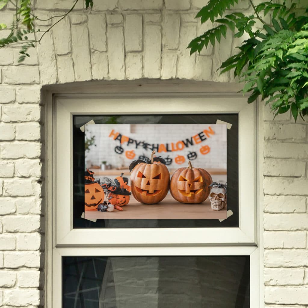 Create cute custom posters to let trick or treaters know you are celebrating Halloween