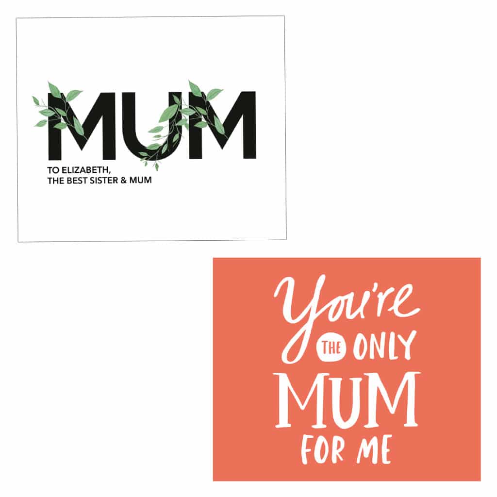 Stylish design ideas for custom Mum gifts