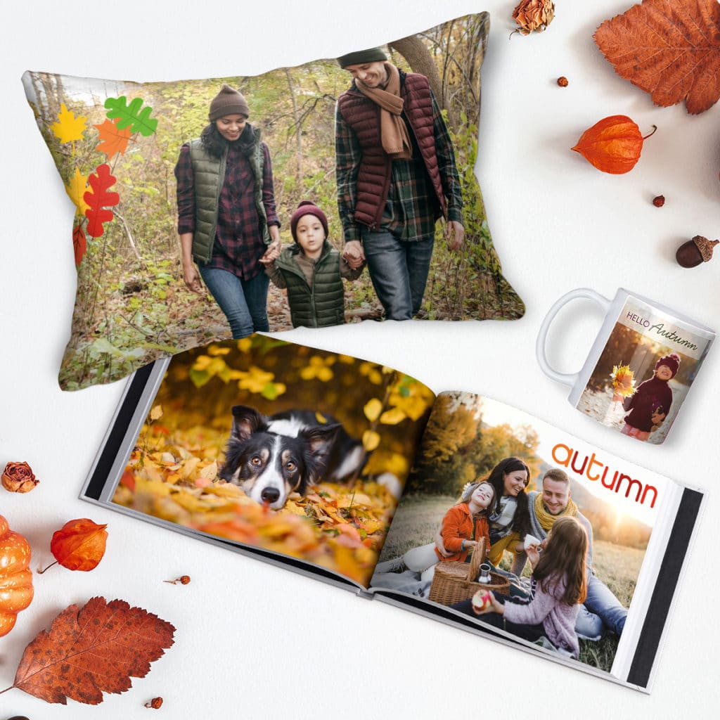 Fall in love with autumnal photo gift designs
