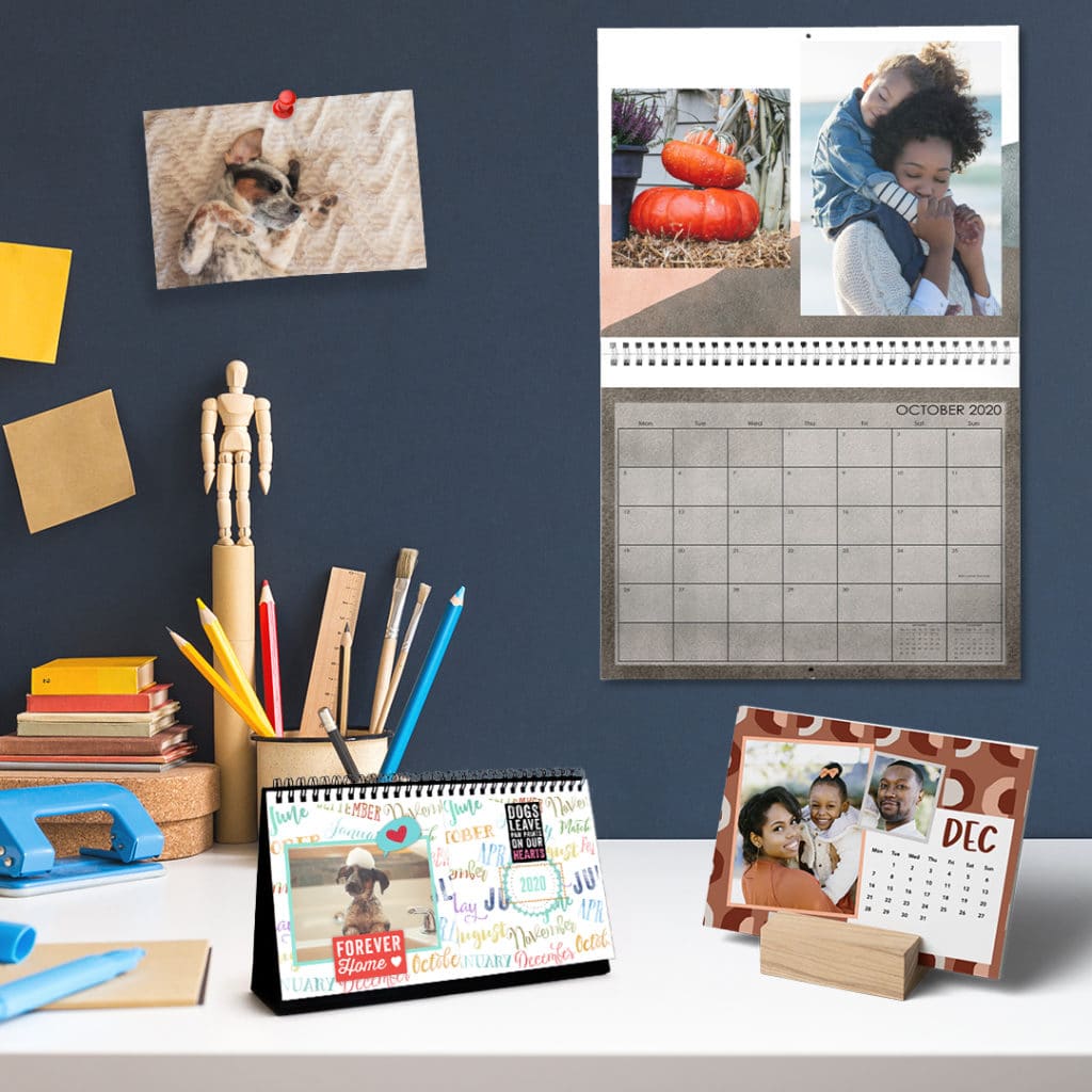 Create custom calendars in minutes. Add photos, choose design and add special date reminders.