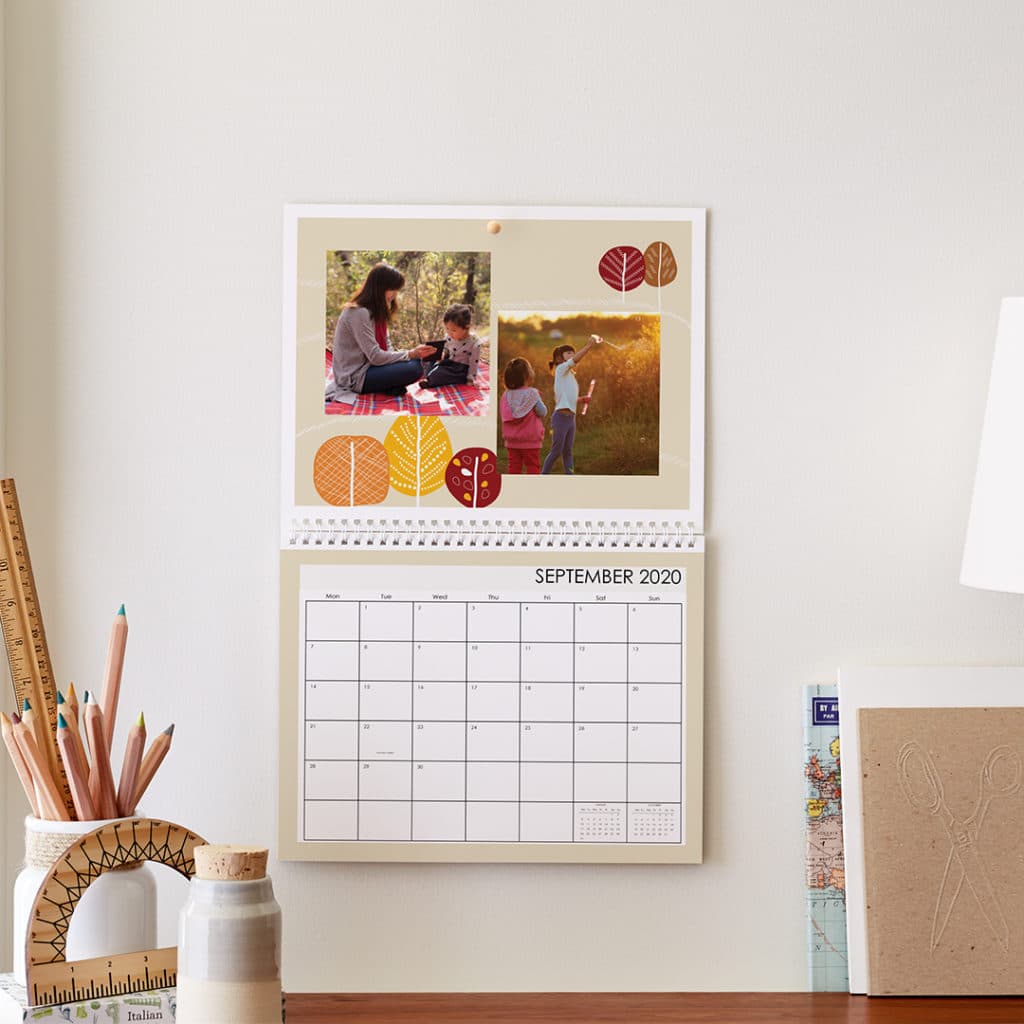 Create photo wall calendars as gifts for friends and family