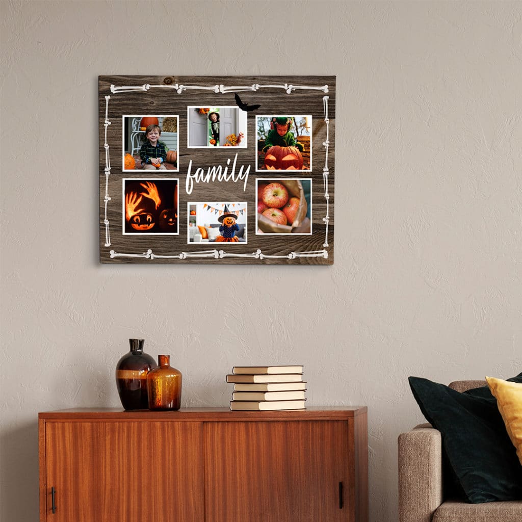 Showcase your favorite Halloween pictures as a collage canvas print