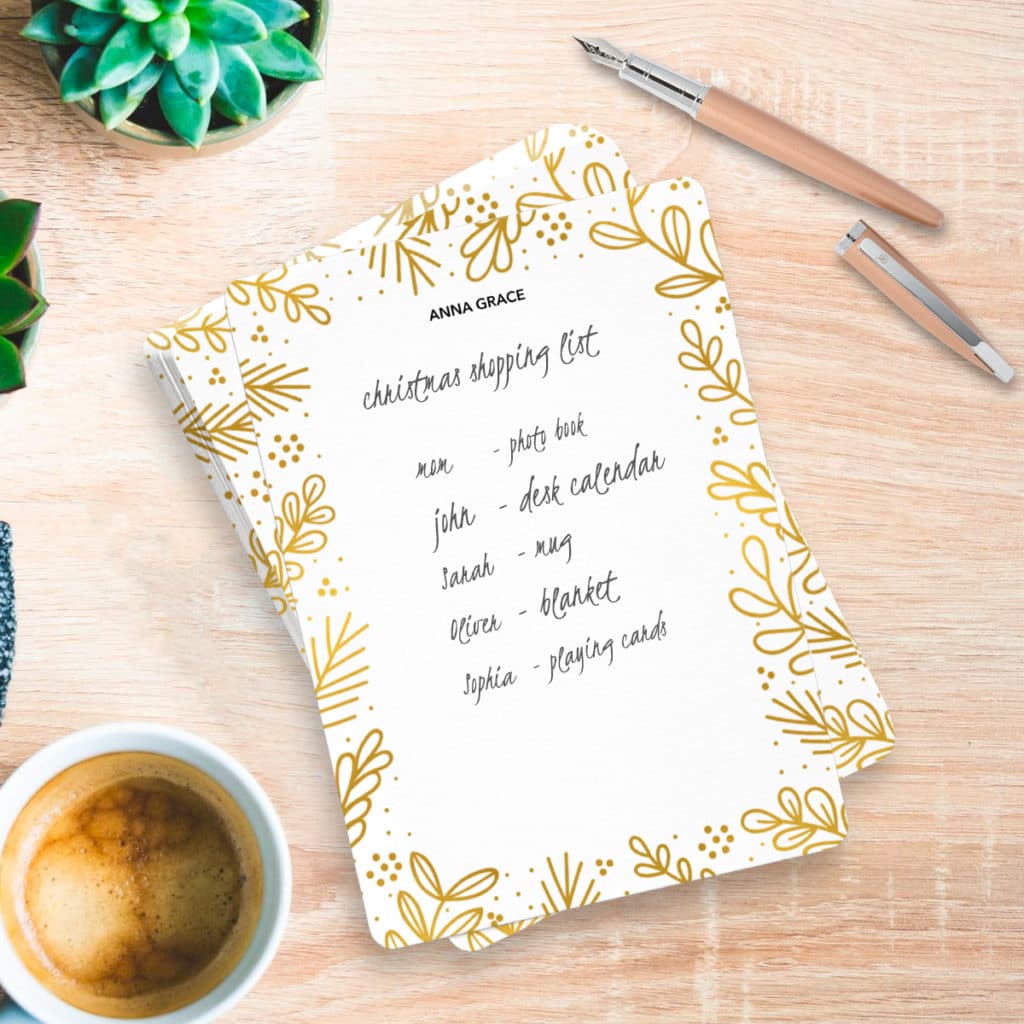 Make a Christmas list on personalised stationery
