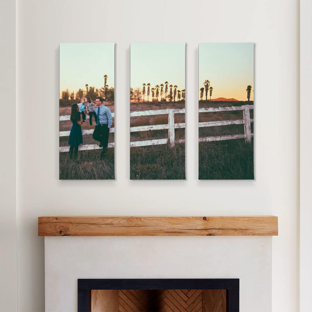 Split favourite photos across split canvas prints