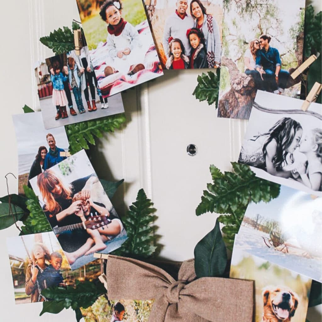 Hang Xmas cards on festive wreaths