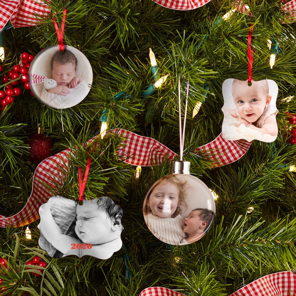 Start a new festive family tradition with photo Christmas tree ornaments