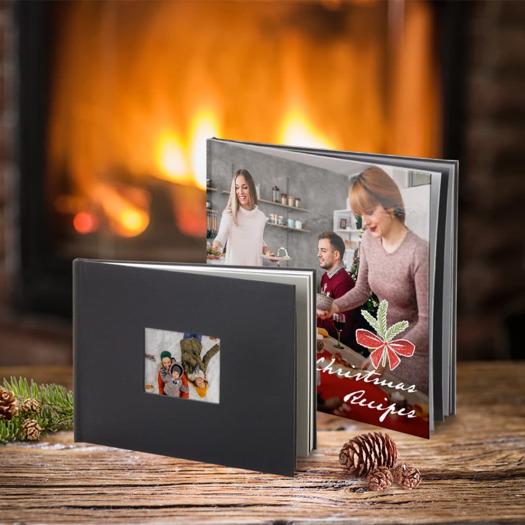 Create photo books full of family faces and treasured festive recipes