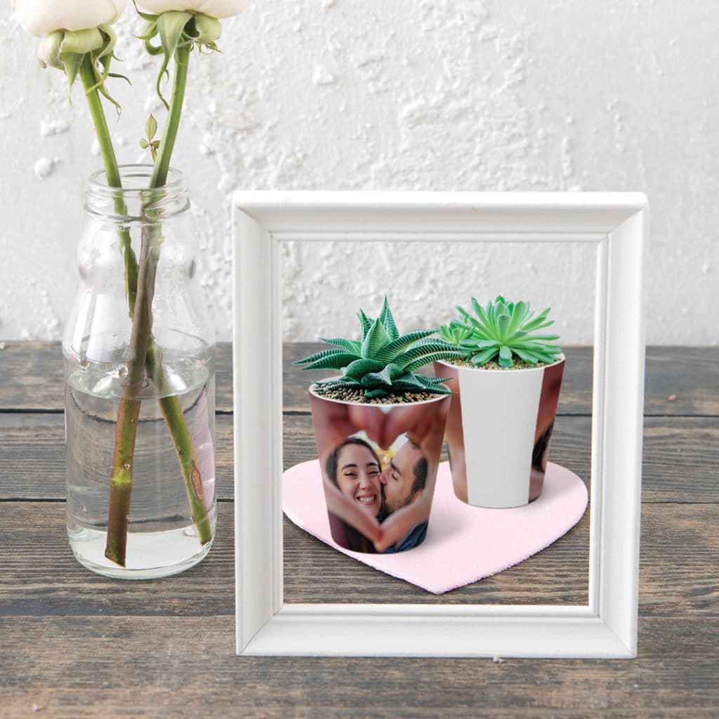 picture your photos on a custom plant pot