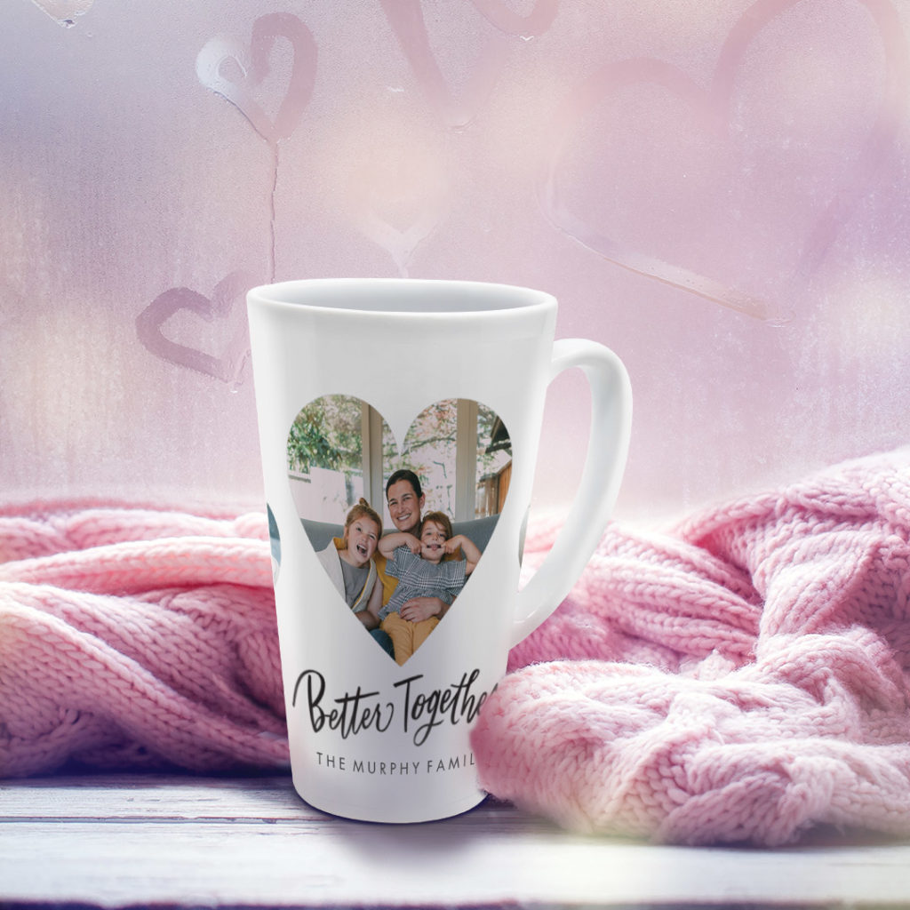 Latte mugs with printed photos