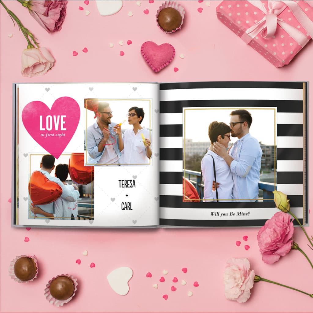 Capture those special relationship moments in a personalised photo book