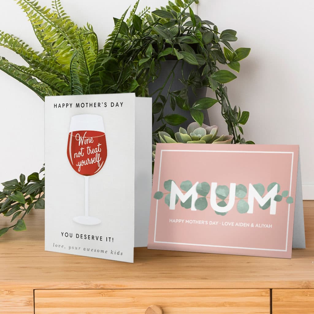 Snapfish range of non photo Mother's Day card designs