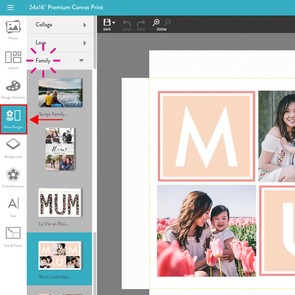 Mother’s Day designs in builder