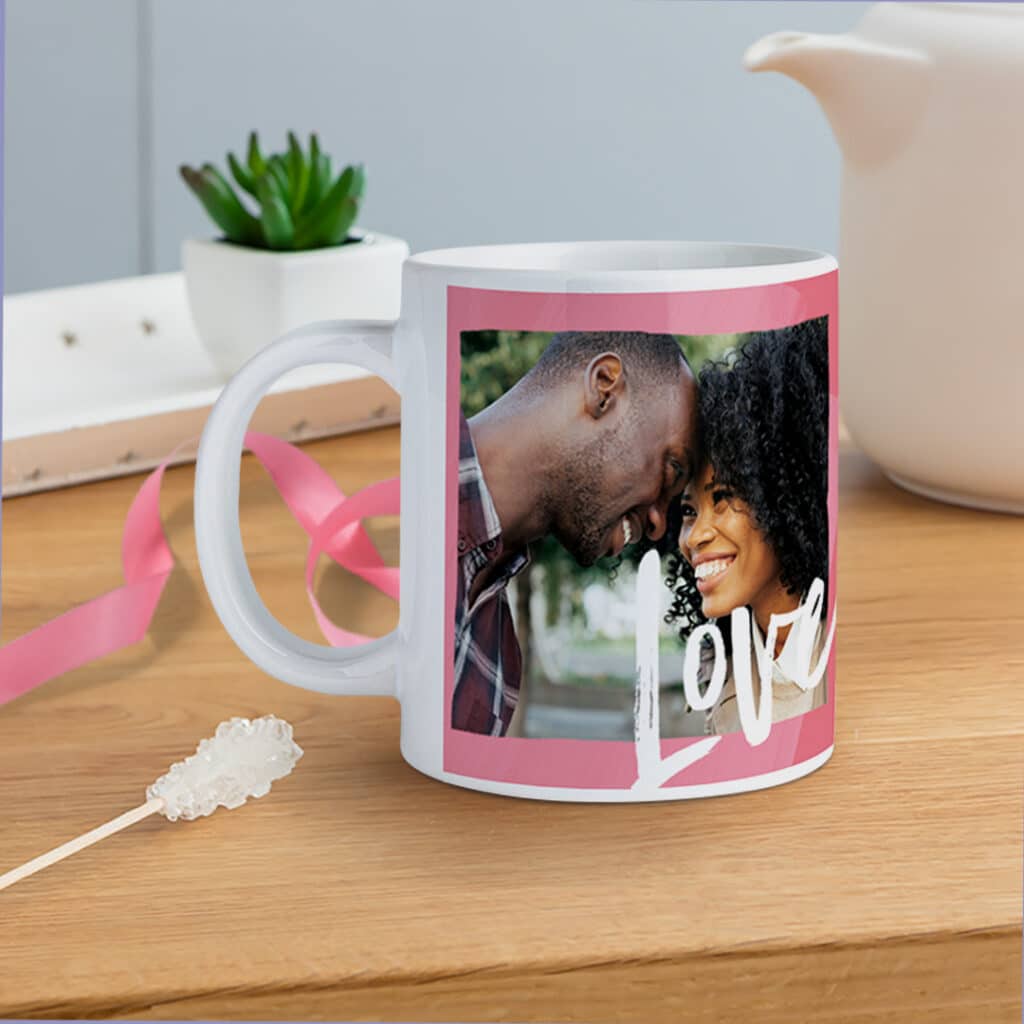 love script design white mug