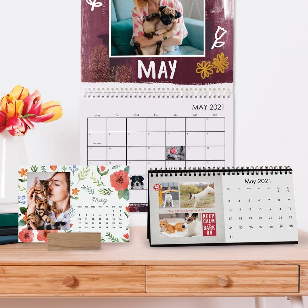 calendars on desk