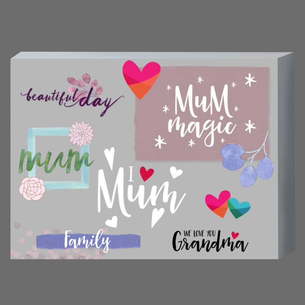 Mother's Day clip art on canvas print