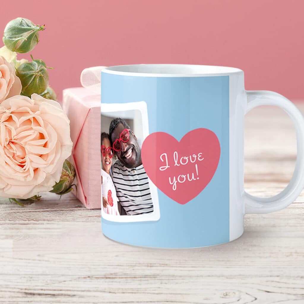 love note design white mug