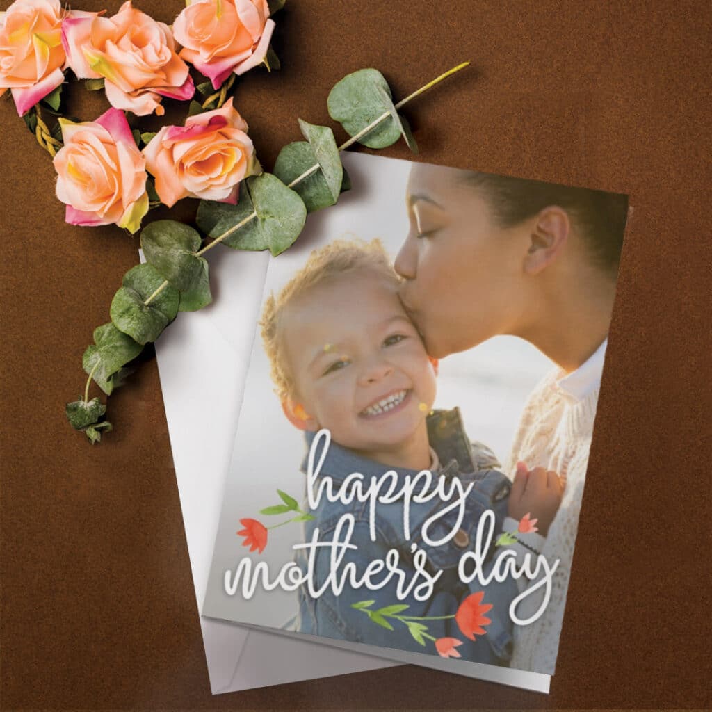 Custom Mother's Day card with photo