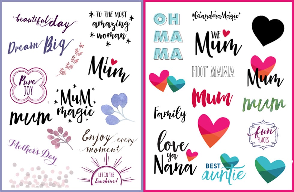 mother’s day clip art for personalised gifts