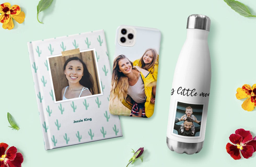 A selection of Snapfish photo gifts that make perfect spring gifts