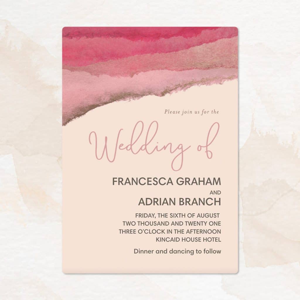 Quartz Program Wedding Invitation design