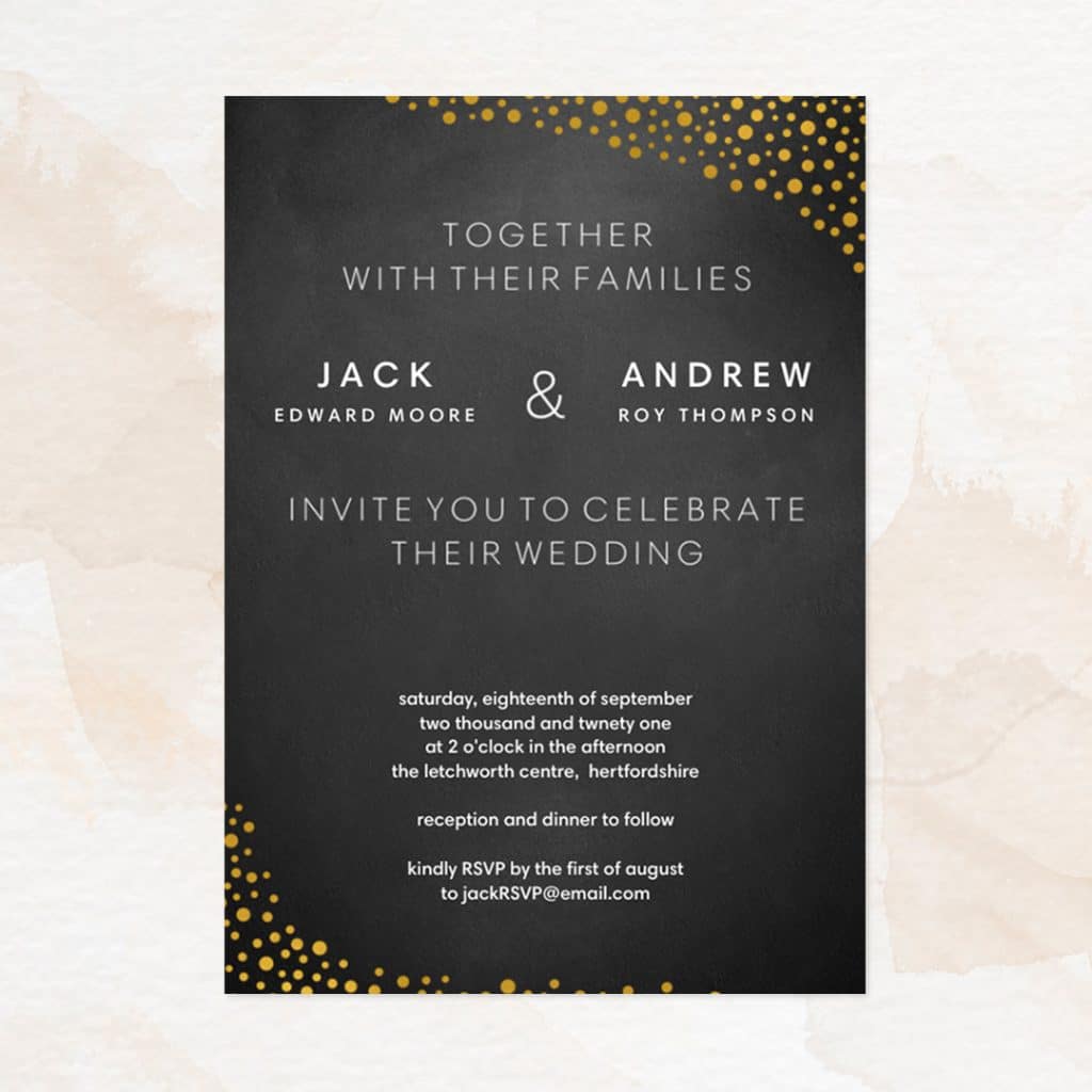 Sparkling Invitation wedding invite design