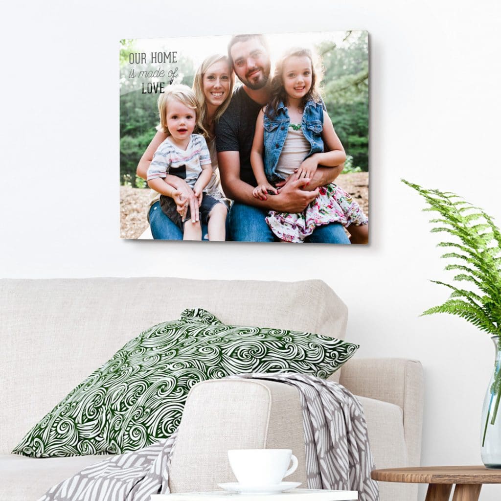 Create stand-out wall art with large format metal photo panels