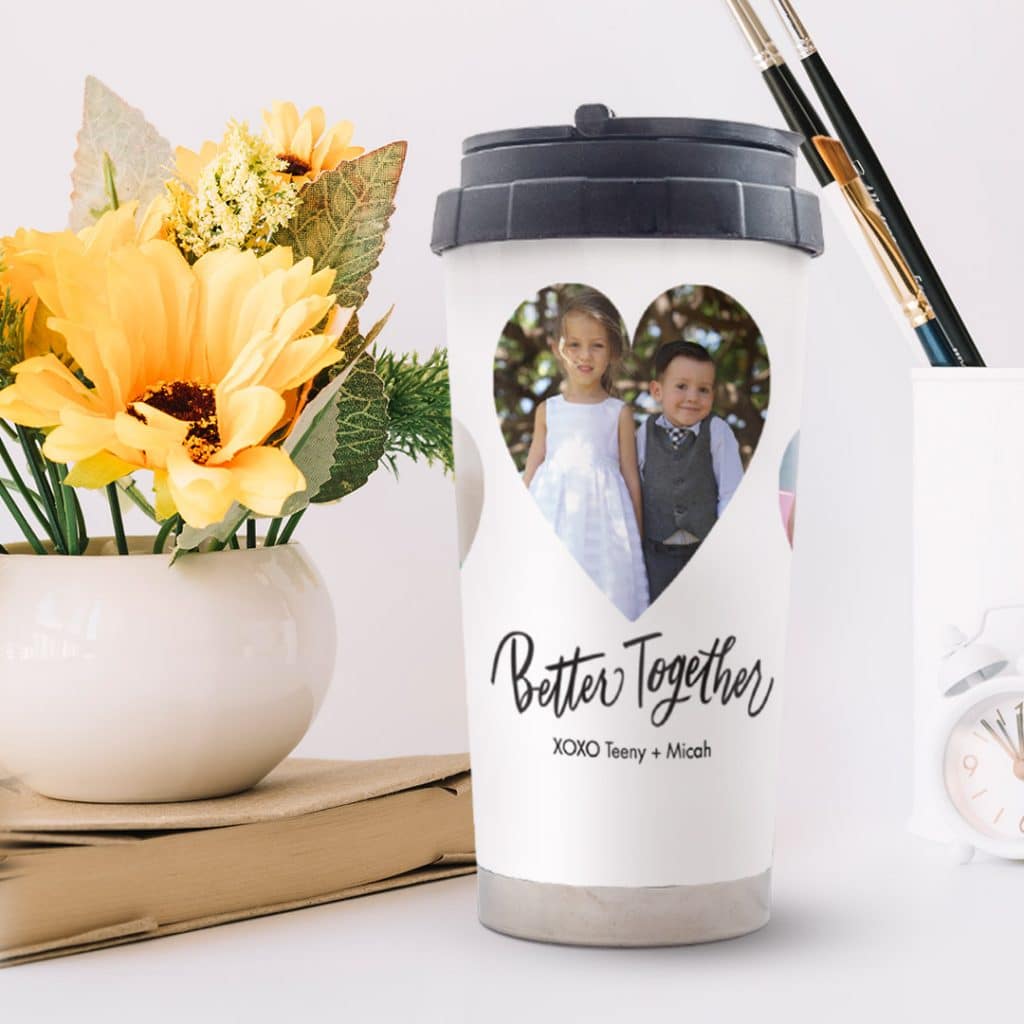 Better together travel mug design