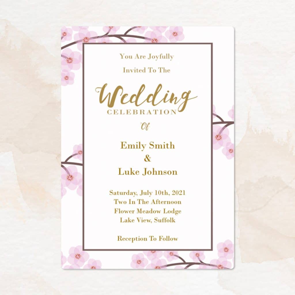 Wedding Blossom Wedding Invitation design