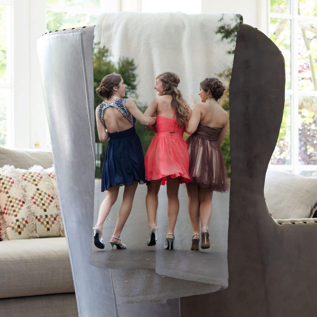 Personalised fleece blankets printed with photos