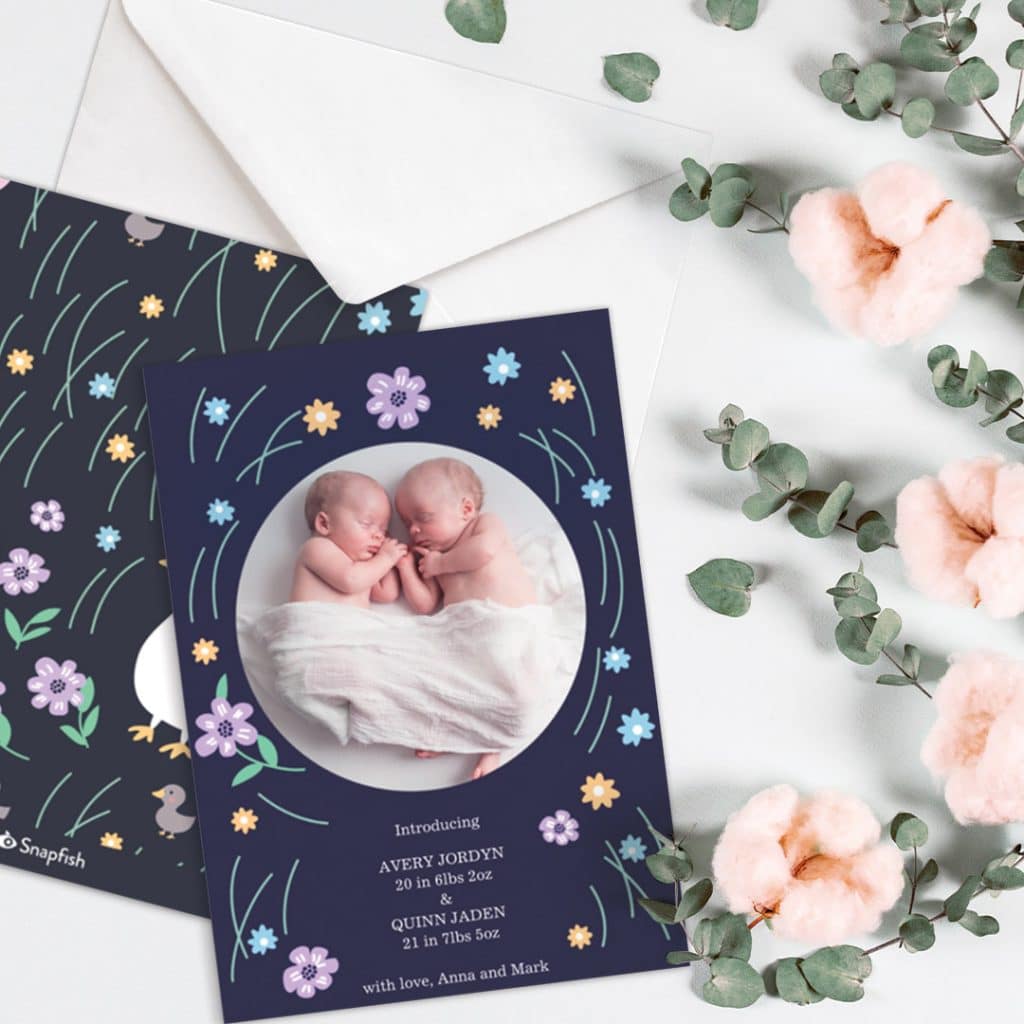 baby introduction card