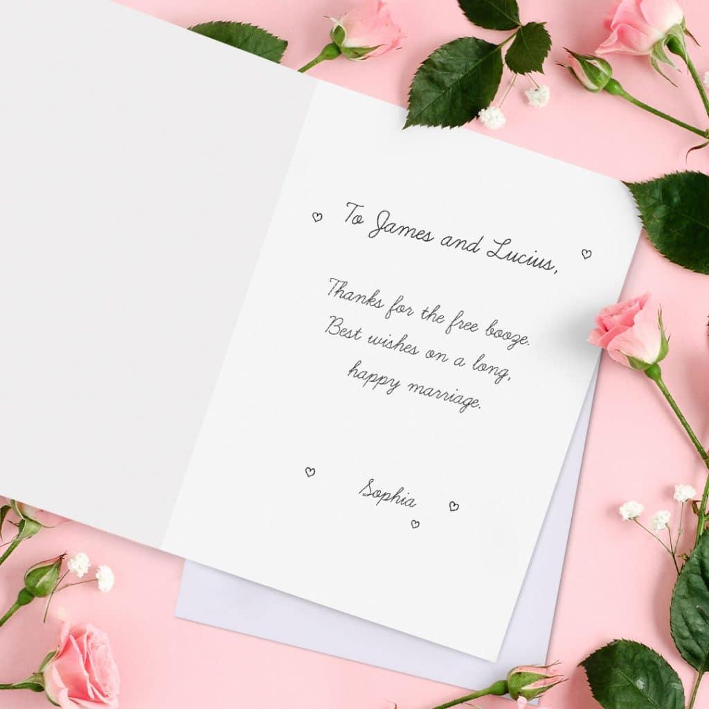How to write the perfect wedding card message