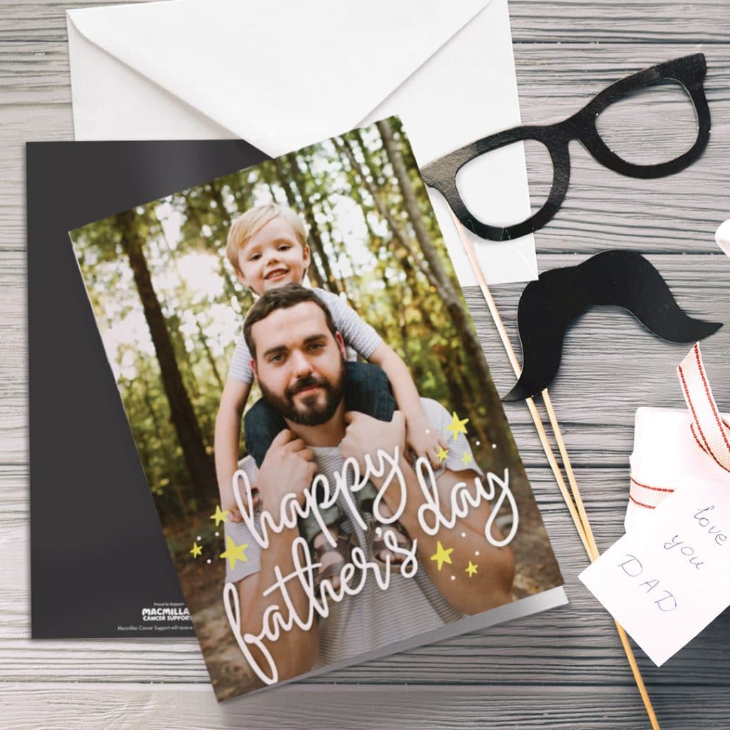 father’s day card customised with photo