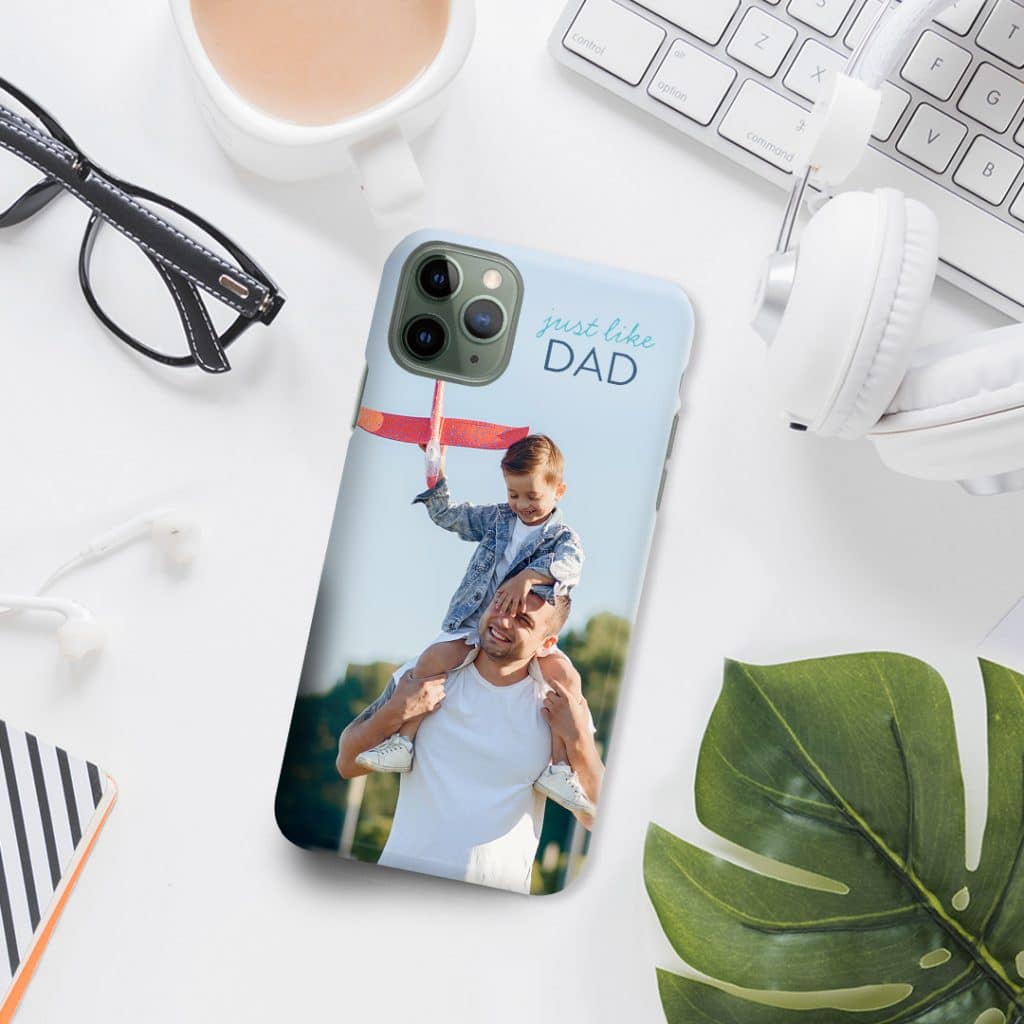 Customise a phone case with pictures of Dad